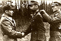 Zweiter Weltkrieg (Klessin): Ritterkreuzverleihung an Oberleutnant  Schne am 23. Mrz 1945.
