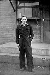 Der Autor in französischer Kriegsgefangenschaft nach dem 2. Weltkrieg, 1947 bei Douai, im Bergwerk